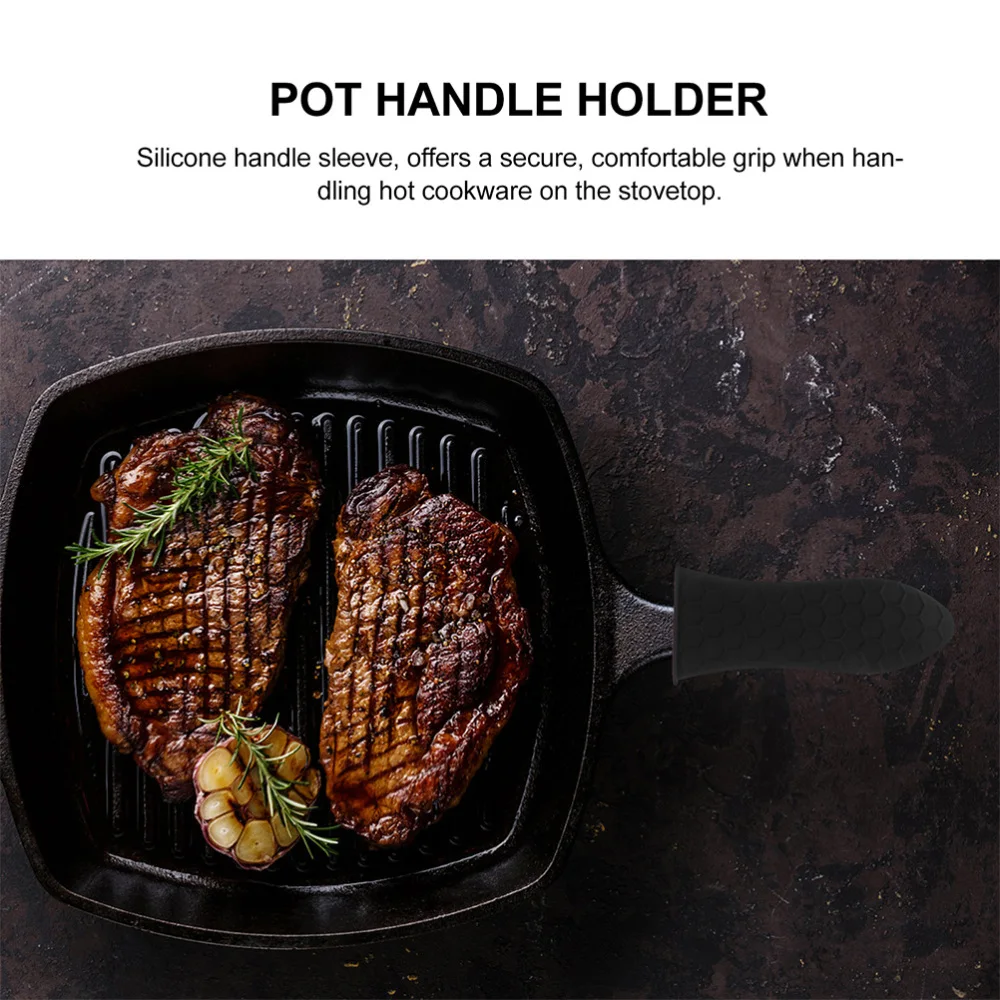 

1 Set 4Pcs Silicone Anti-skid Pot Holders Anti-scald Pot Handle Protectors