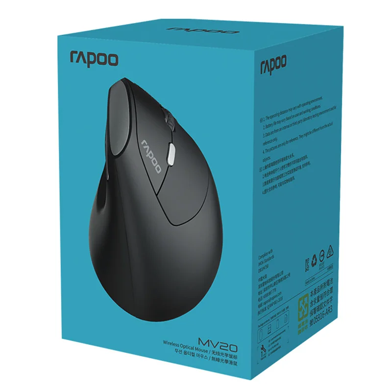 Rapoo MV20 2.4G wireless vertical mouse vertical ergonomic desktop computer notebook business office home images - 6