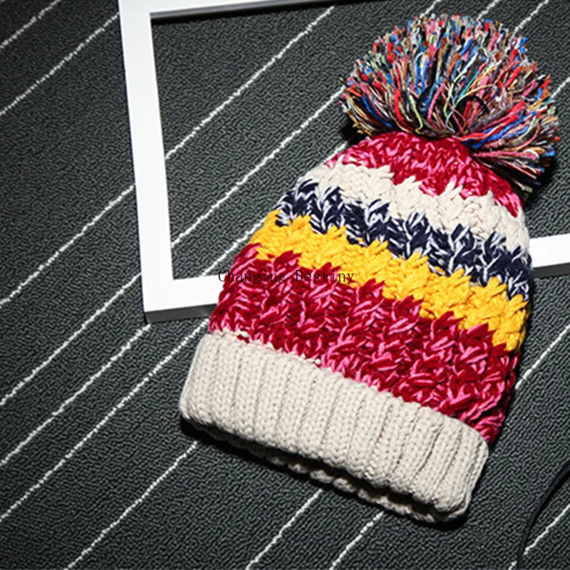 Женская зимняя вязаная шапка плотная бархатная Удобная теплая из хлопка с