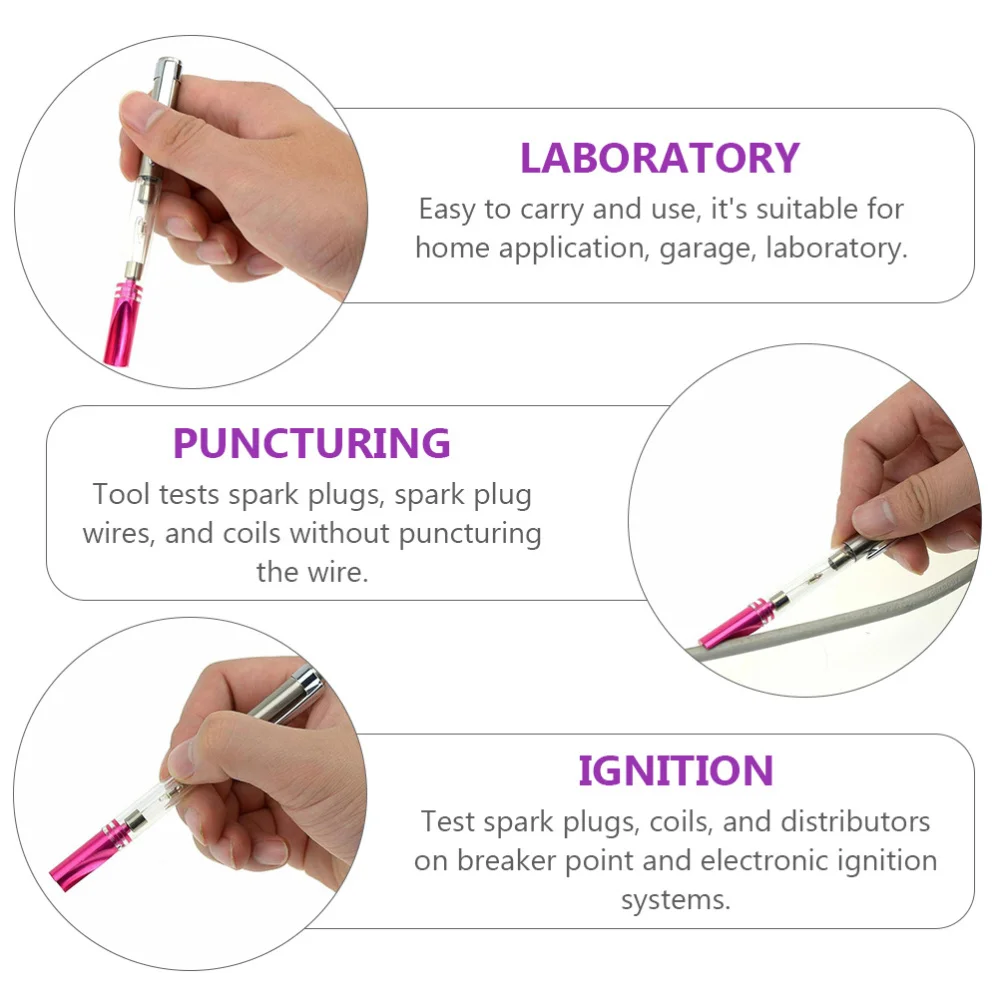 

2pcs Car Ignition Tester Portable Plugs Wires Coils Diagnostic Pen Tools Tester