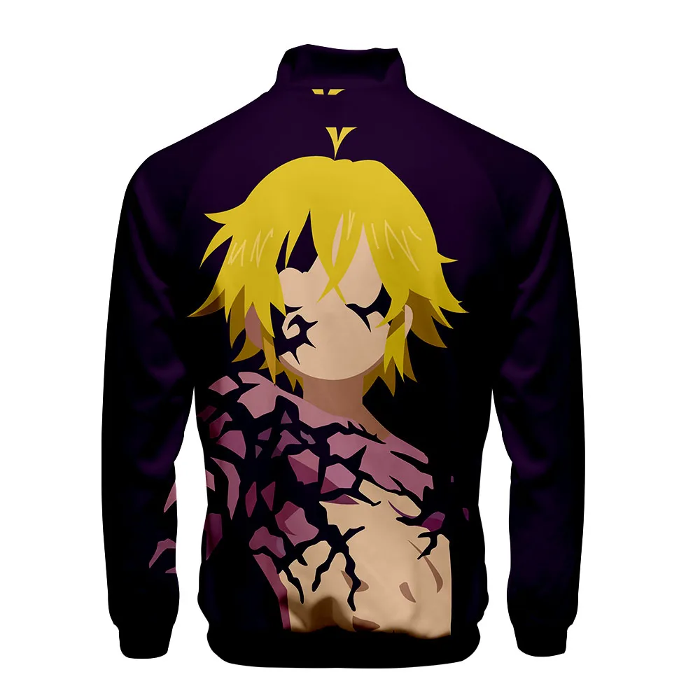 Толстовка Meliodas в стиле аниме Харадзюку С 3D воротником-стойкой повседневные