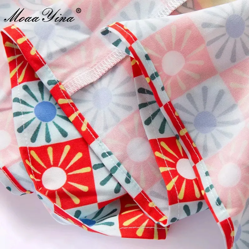 MoaaYina модное дизайнерское летнее платье для женщин с рукавом-бабочкой винтажное