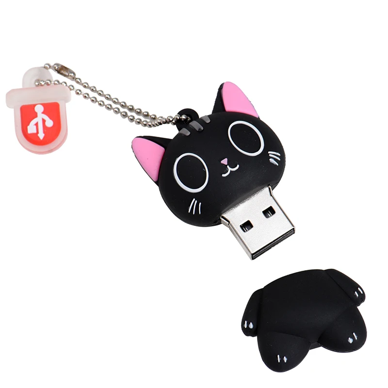 Хит продаж usb флешка с мультяшным котом флеш-накопитель 4G 16 ГБ 32 64 128 2 0 USB карта