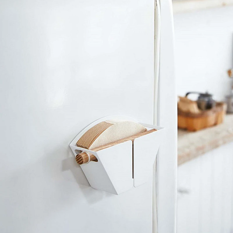 1Pc Coffee Filter Paper Shelf Base Box for V60 Refrigerator Magnet Easy Take Preservation White | Дом и сад