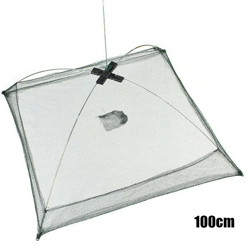 Portable Folded Fishing Net Baits Mesh Trap Durable for Shrimp Minnow Crayfish &T8