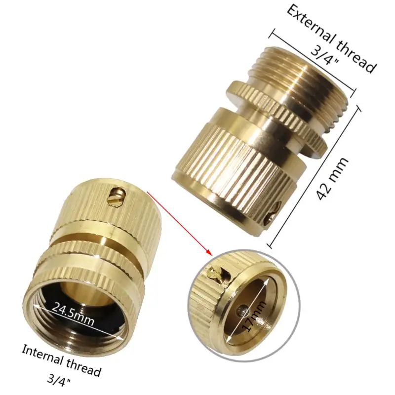3/4 дюйм наружная резьба Быстрый разъем Медь садовый водный кран соединительной