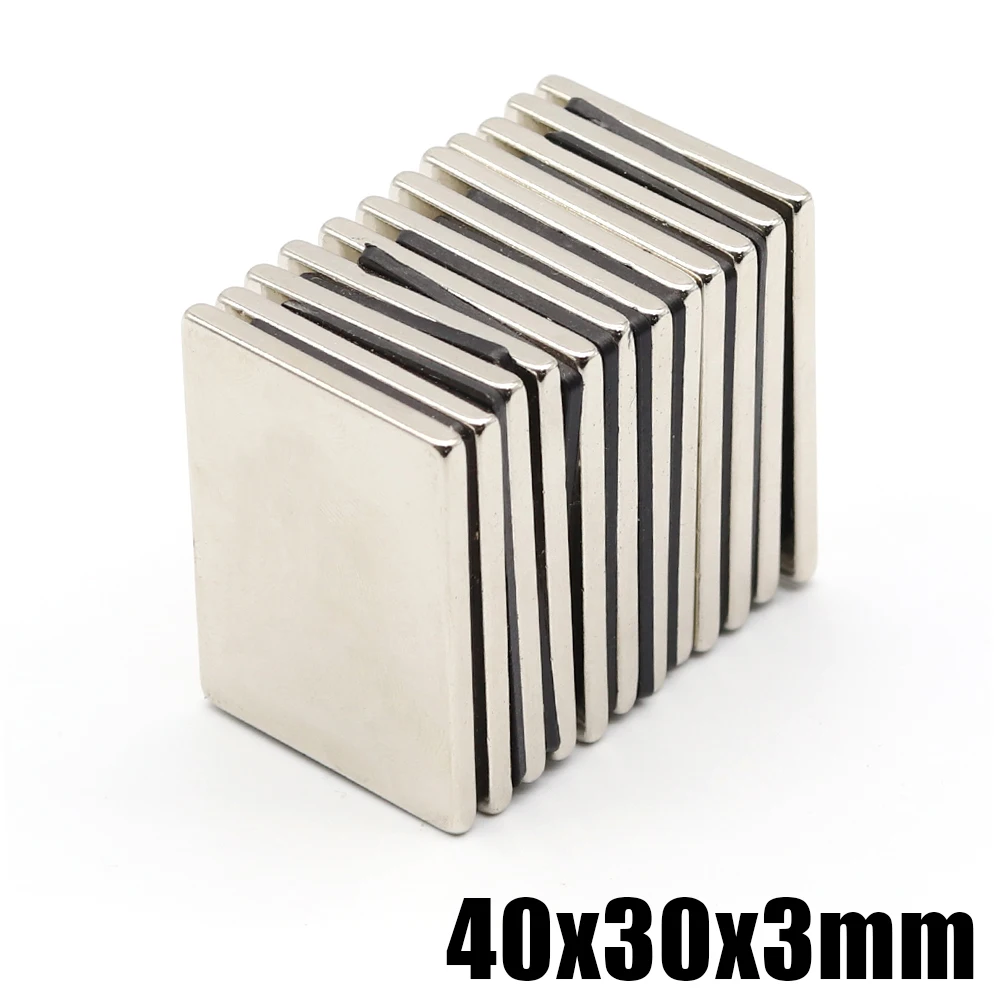 

1/2/5/10Pcs 40x30x3 N35 NdFeB Block Neodymium Magnet 40mm x 30mm x 3mm Super Powerful Strong Permanent Magnetic imanes 40*30*3