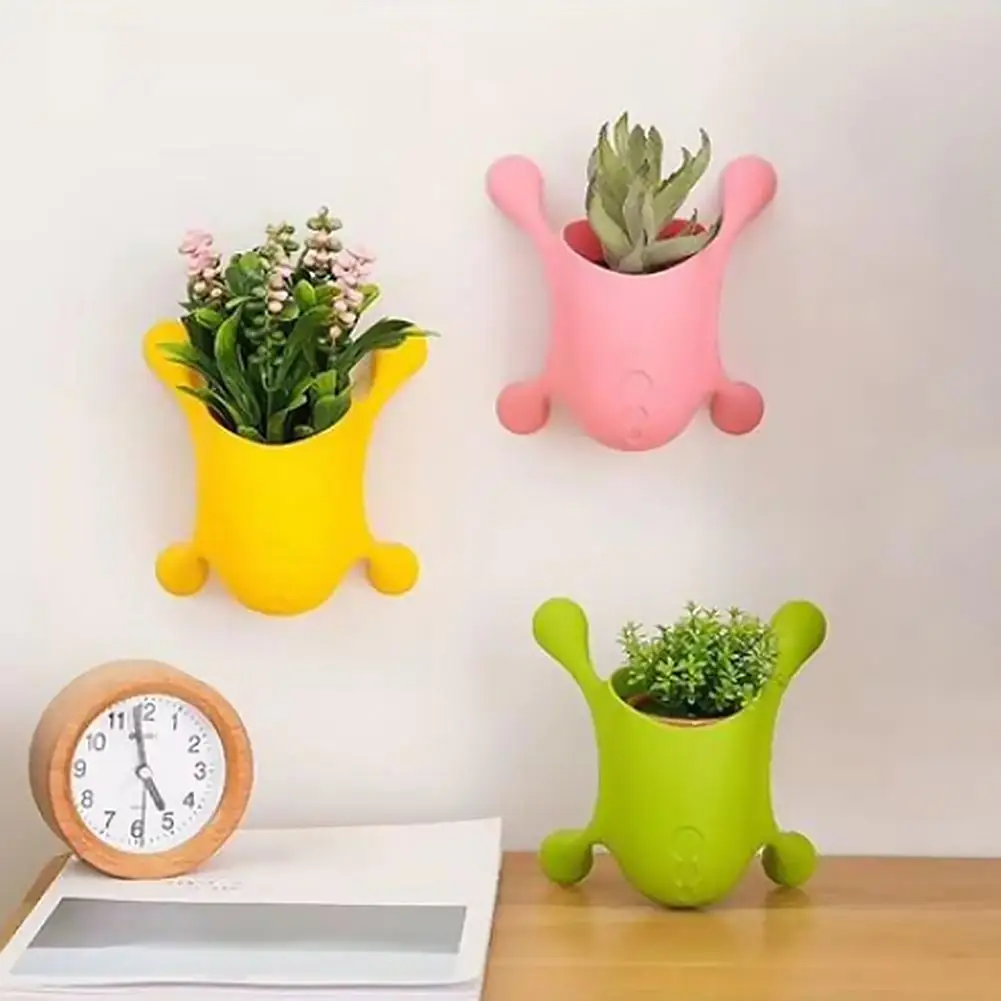 Lovely Succulent Plant Bonsai Flower Pot Vase Self Adhesive Wall Mount Office Home Pen Holder Decor for Fine Workmanship | Дом и сад