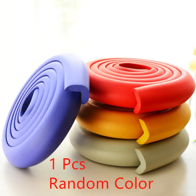 Random Color 1 Pcs 1 шт 2 м детская безопасная настольная защитная полоса для края дома подушка защитная полоса безопасная защита детская полоса мягкий плотный бампер - Цвет: Random Color 1 Pcs