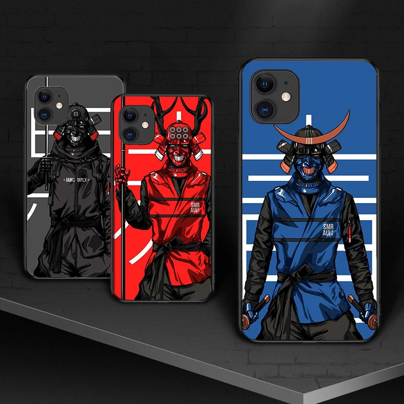 

Hipster Japanese samurai Soft Phone Shell Case For Iphone 12 Mini 11 Pro Max XS XR X SE 2020 6S 6 7 8 Plus 5 Unique Cover Coque
