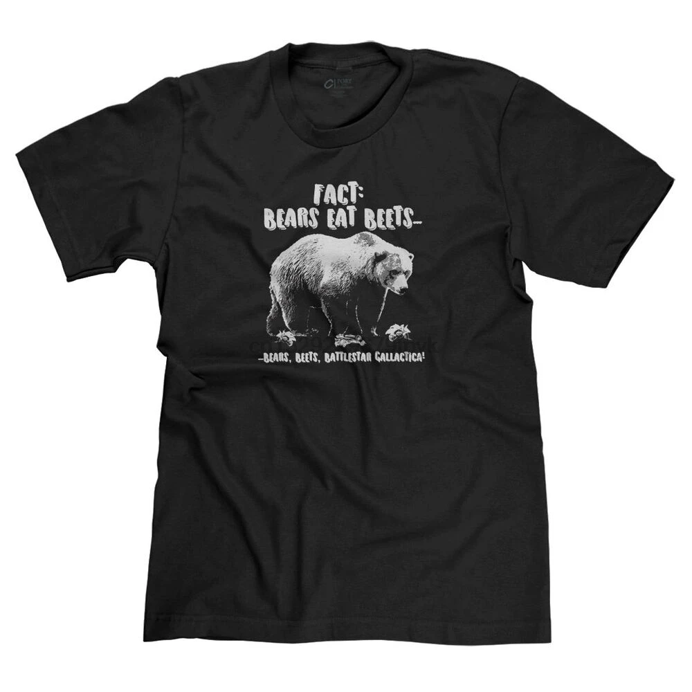 

Забавная футболка с изображением медведей из игры «EAT BEETS BATTLESTAR Галактика» для офиса