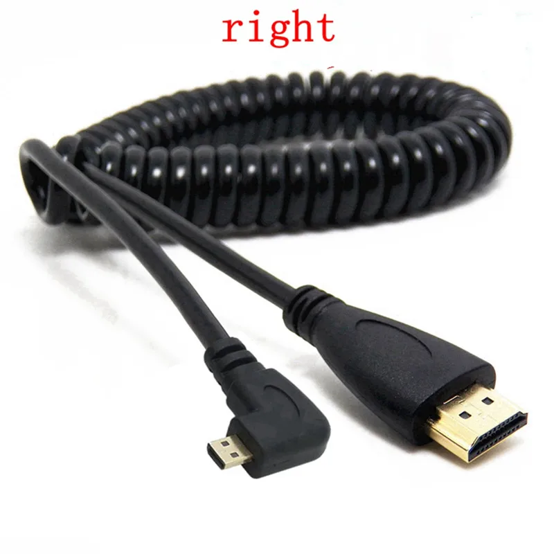 Micro HDMI совместимый штекер к HD эластичный пружинный кабель для TF201 Xoom A500 планшета