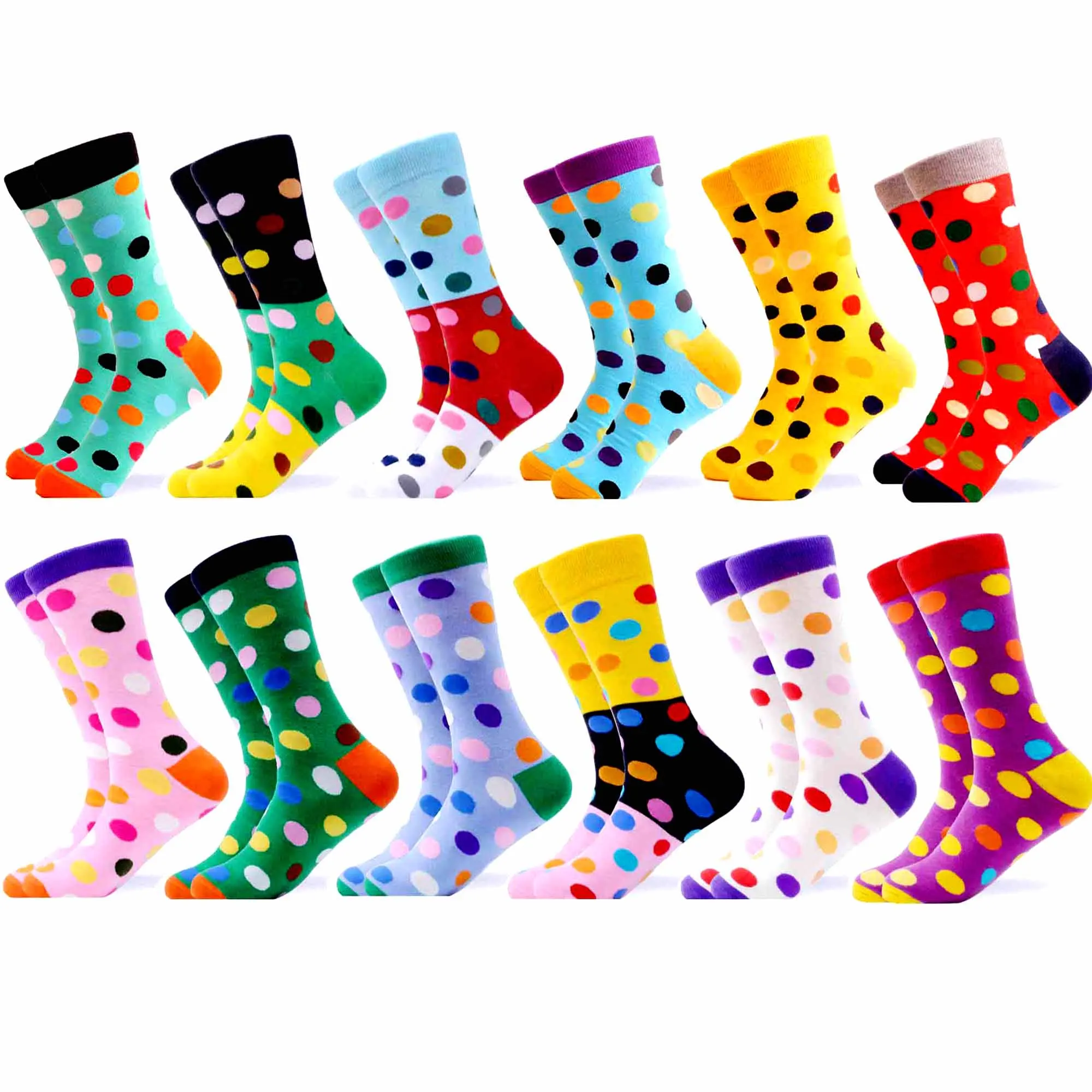 06391 SANZETTI мужские повседневные носки из чесаного хлопка с яркими клеточками, удобные повседневные носки, Новые Вечерние подарочные носки - Цвет: 06391
