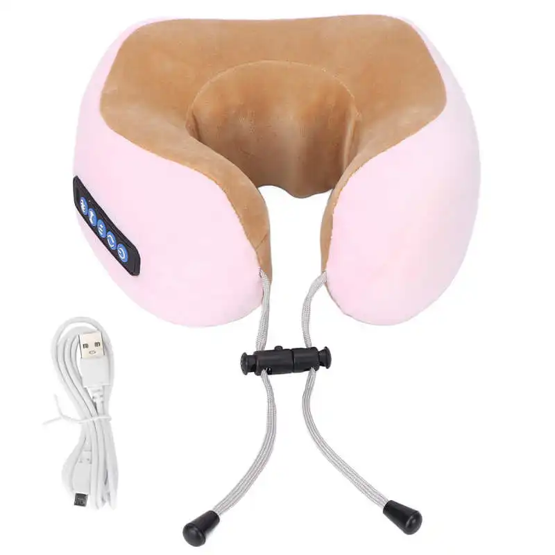 

Portable Electric Neck Massager U Shaped Pillow Rechargeable Shoulder Cervical Massager Hot Compress Vibration Physical Therapy
