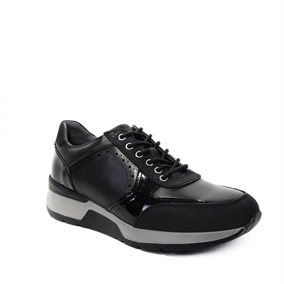 

Forelli Male Black Leather Sports Shoes 42606 Made in Turkey Sneaker Slipper Sandal Anatomical Shoes Expert