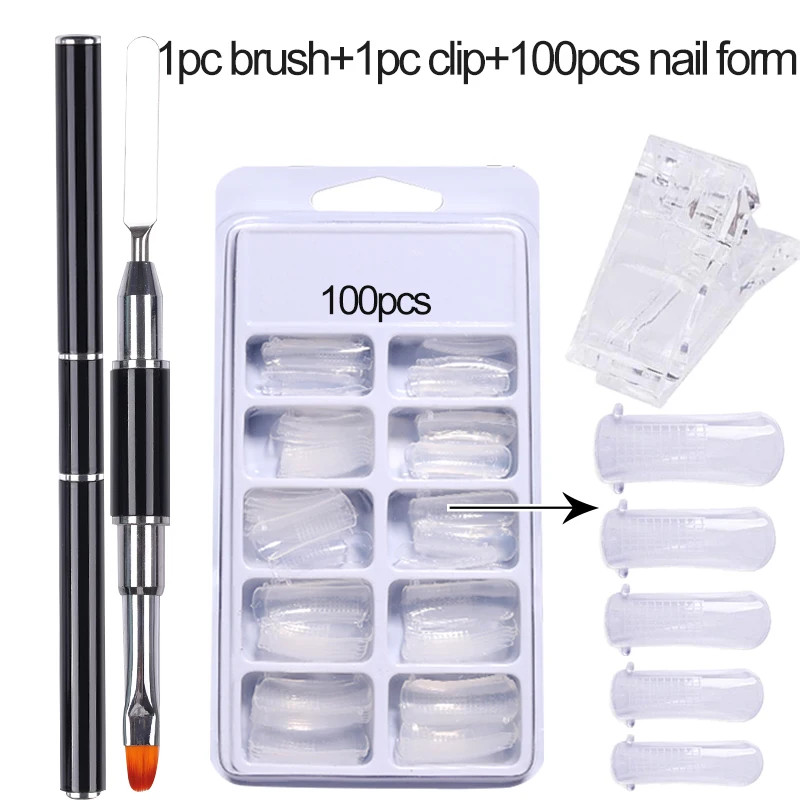 

Nail Tips for Finger Extention Set Nail Art Flase Tips Quick Building Gel Nails Extension Mold Tips for Nail Art UV extension