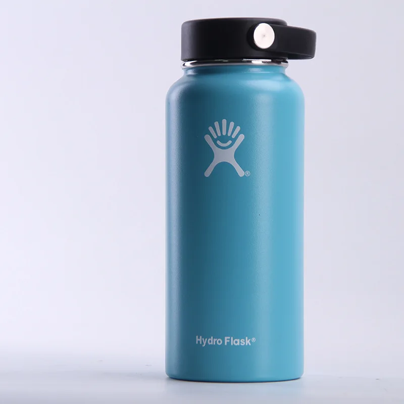 Light blue Гидрофляга бутылка воды Фрост 32 унции Hidro фляжка сиреневый 40 унций Hyrdoflask 18 унций дропшиппинг Рождественский подарок - Цвет: Light blue