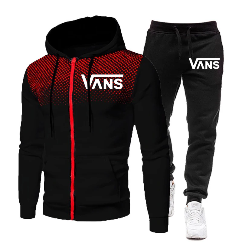 

2021The New Men's Autumn Winter Sets Zipper Hoodie+pants Two Pieces Casual Tracksuit Male Sportswear Brand Clothing Sweat Suit