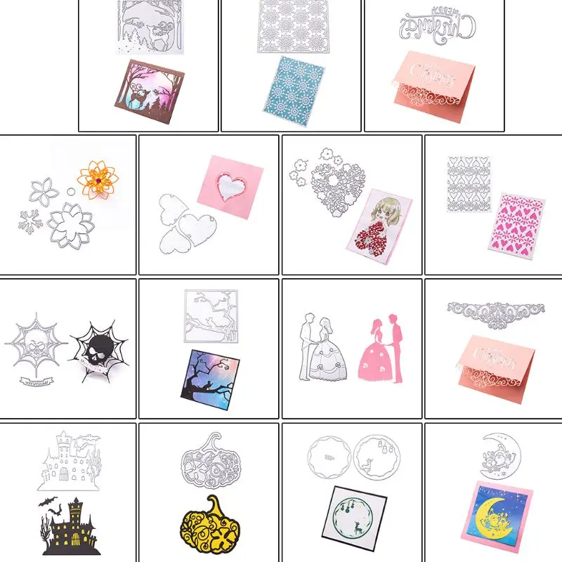 Heart Flower Metal Cutting Dies Stencil DIY Scrapbooking Album Stamp Paper Card Embossing Crafts Decor M68E | Дом и сад