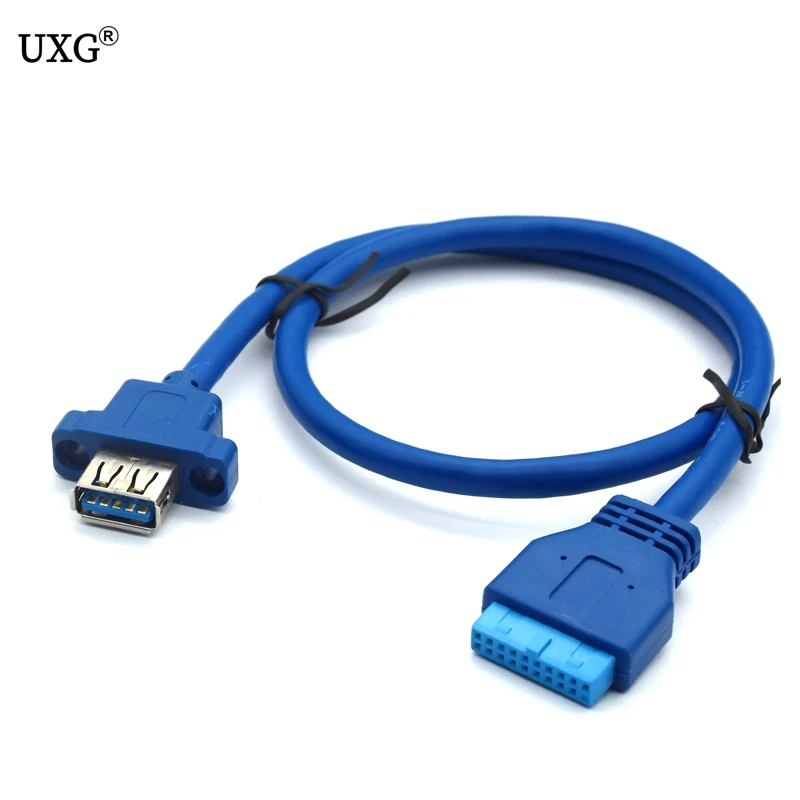 Однопортовый USB 3 0 гнездовой винтовой монтаж типа панели к материнской плате 20