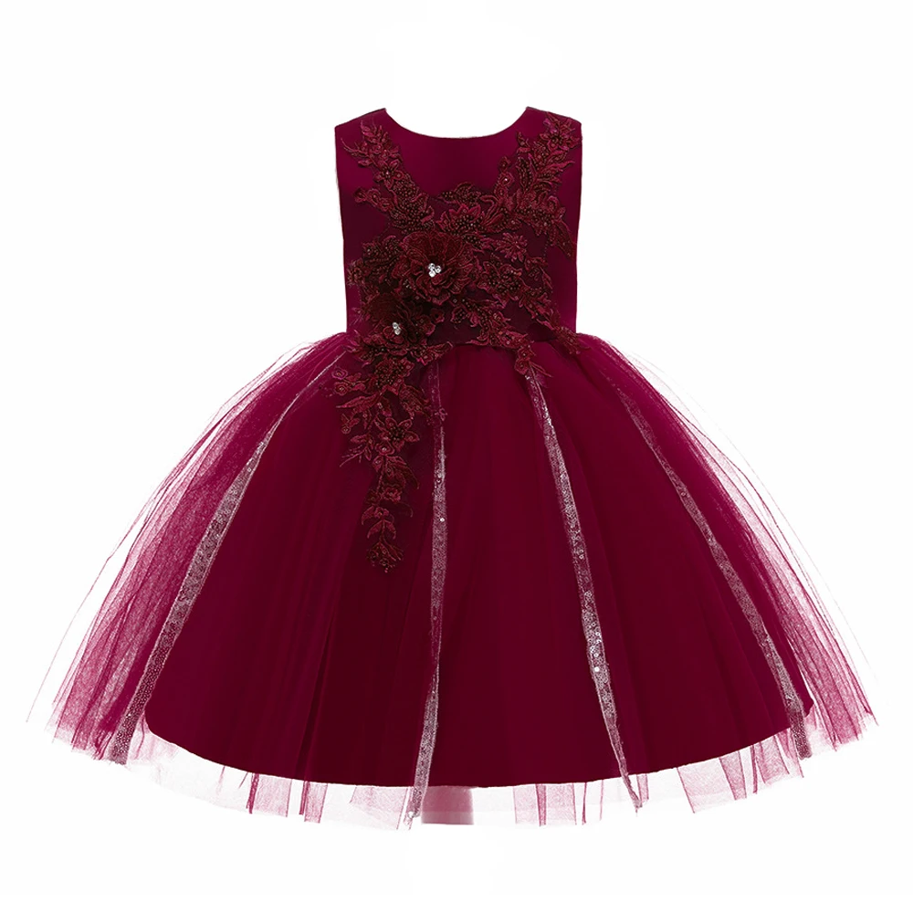 Высокое качество От 2 до 14 лет модное кружевное платье для девочек новогодние