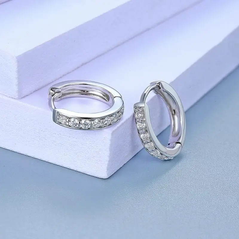 Женские круглые серьги кольца из 100% стерлингового серебра 925 пробы с