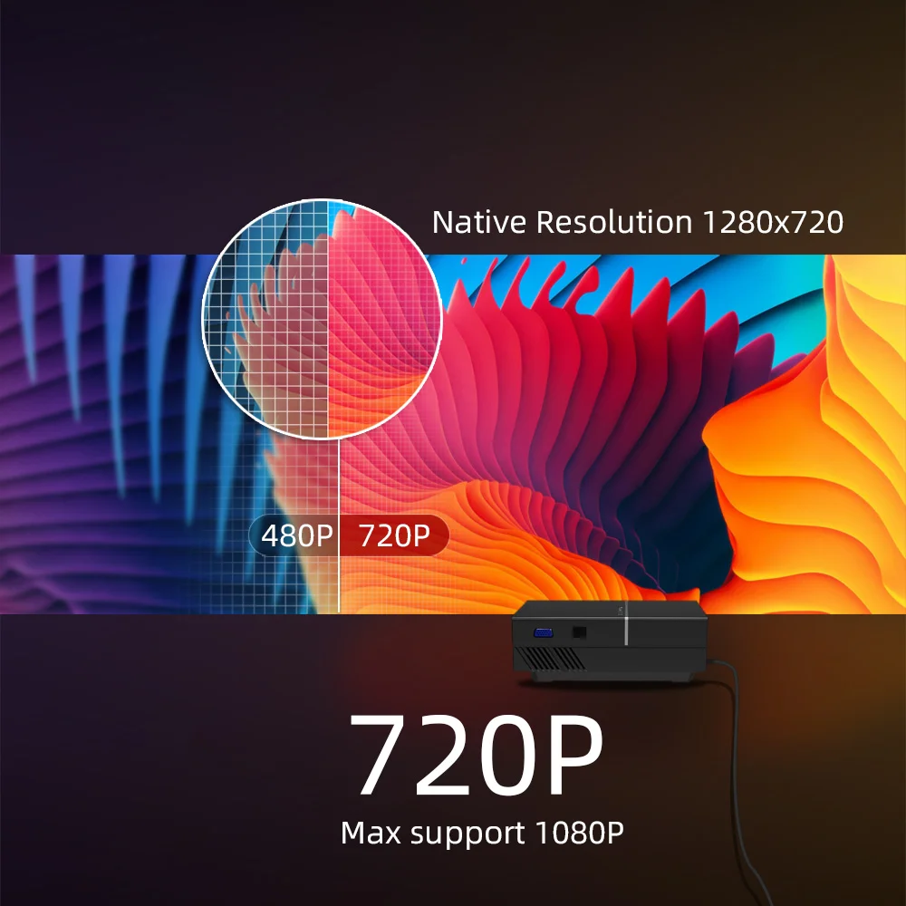 BYINTEK K8 HD 720P LCD 1080P домашний кинотеатр портативная Светодиодная лампа (опционально