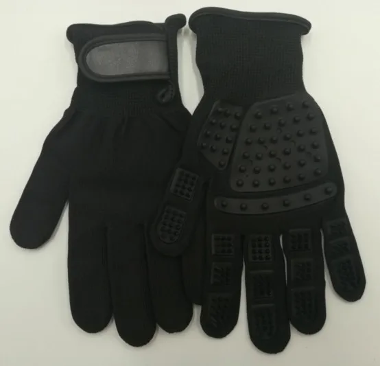 

Pet dogs and cats lu hair comb hair grooming massage bath clean finger gloves can customize LOGO from stock