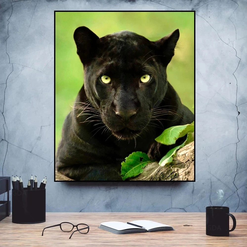 

5D Diamond Painting Full Square/Round Animal Art Black Panther Diamond Mosaic Embroidery Rhinestone Picture Home Decoration