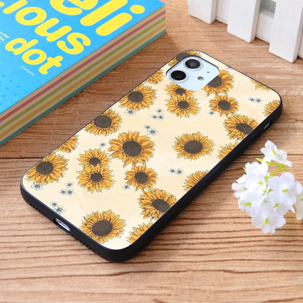 

For iPhone Sunflower Soft TPU border Apple iPhone Case