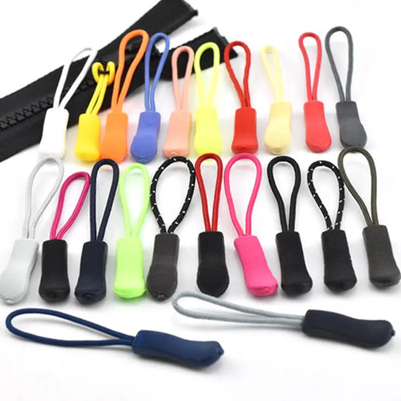6 шт. цветной Съемник на молнии зажим для крепления веревке застежка молния