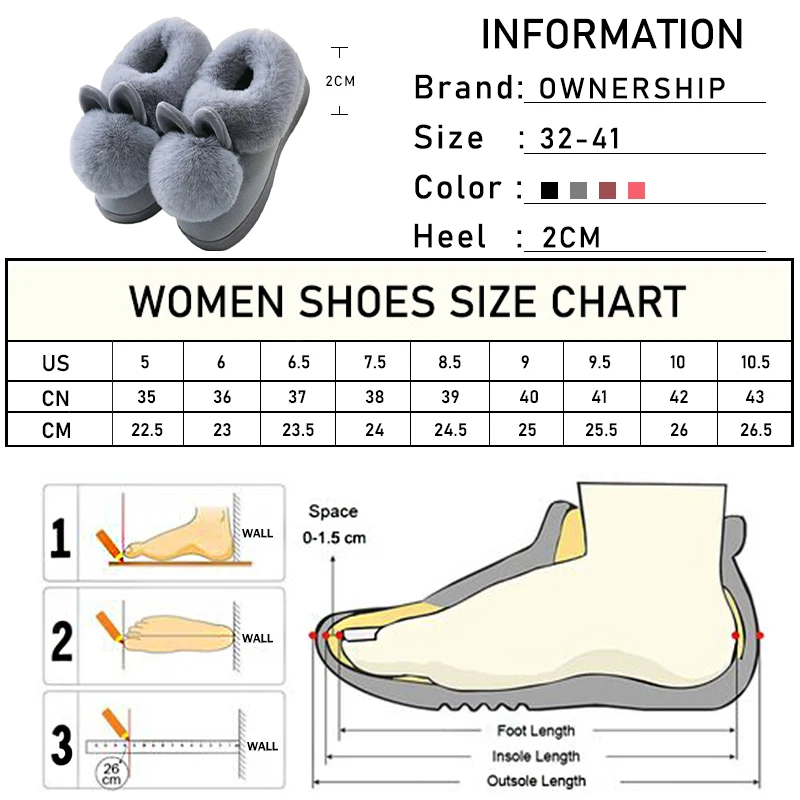 Женские зимние тапочки Теплые милые из хлопка мягкие домашние на толстой подошве