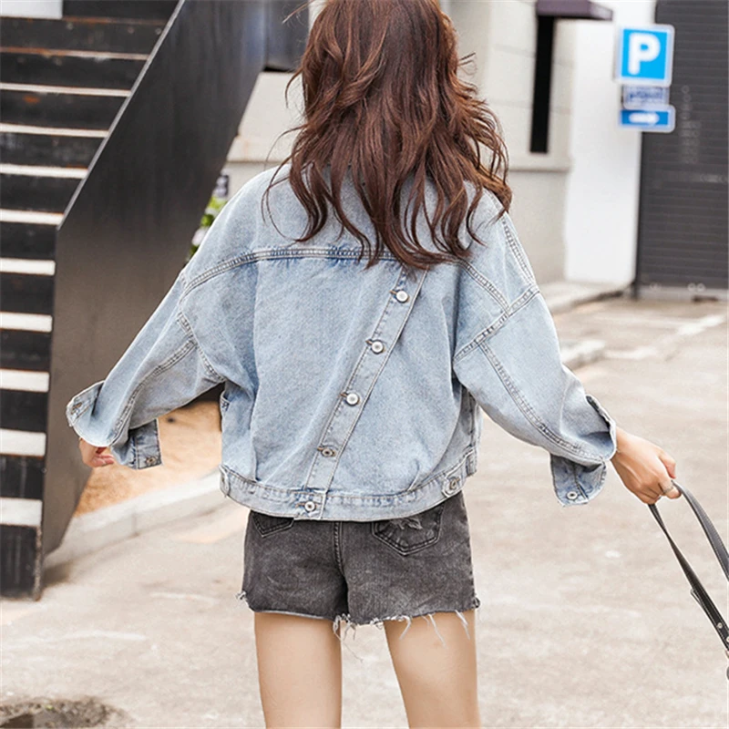 Короткая джинсовая куртка для женщин размера плюс весна осень 2020 модная новая