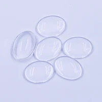 dome seals cabochon flat back transparent clear glass oval for jewelry diy finding 13x18mm 18x25mm