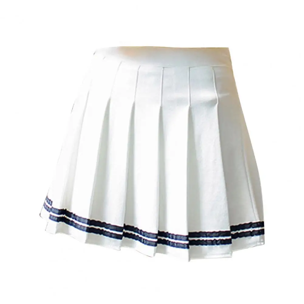 

Плиссированная эластичная юбка с высокой талией, однотонная сексуальная юбка для девушек, трапециевидная юбка для женщин