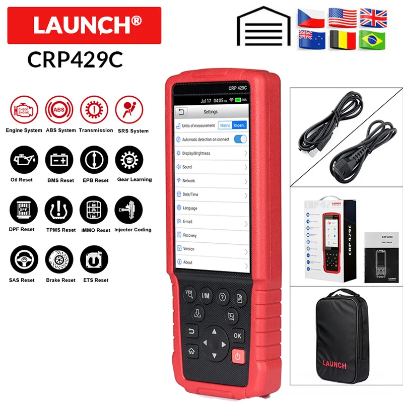 LAUNCH X431 CRP429C CRP 429 автоматический диагностический инструмент для двигателя/ABS/подушки безопасности/AT+ 11 сервис один год бесплатное обновление PK CRP129 CRP429
