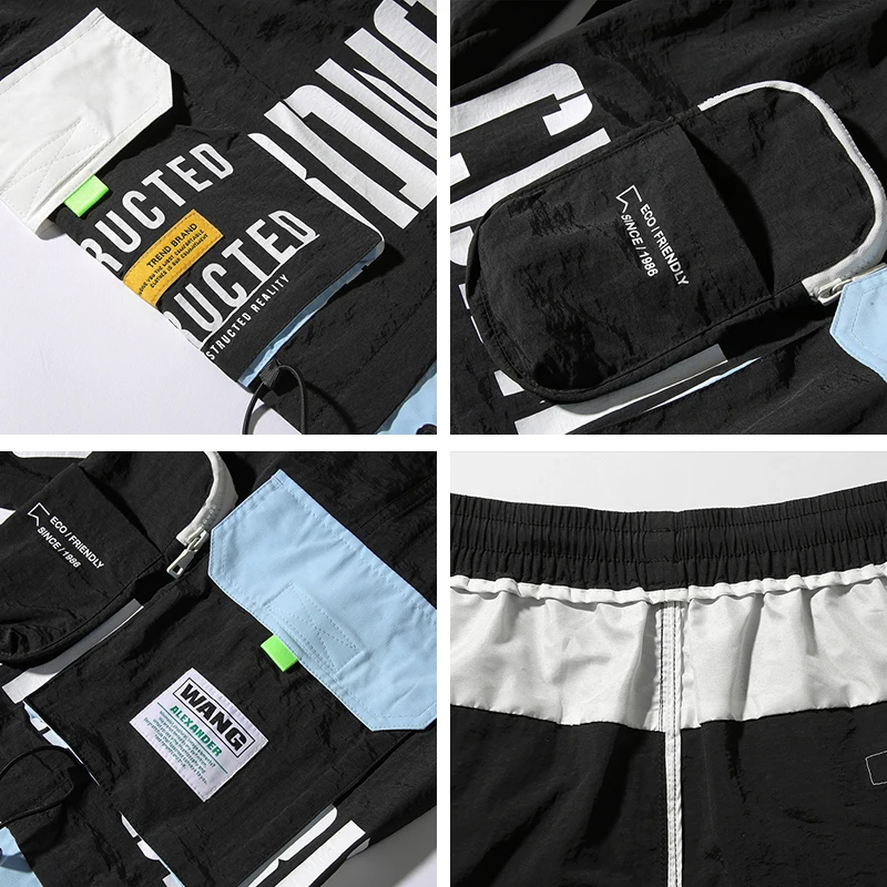 GOESRESTA летние мужские шорты модные свободные с большим карманом Модные уличные