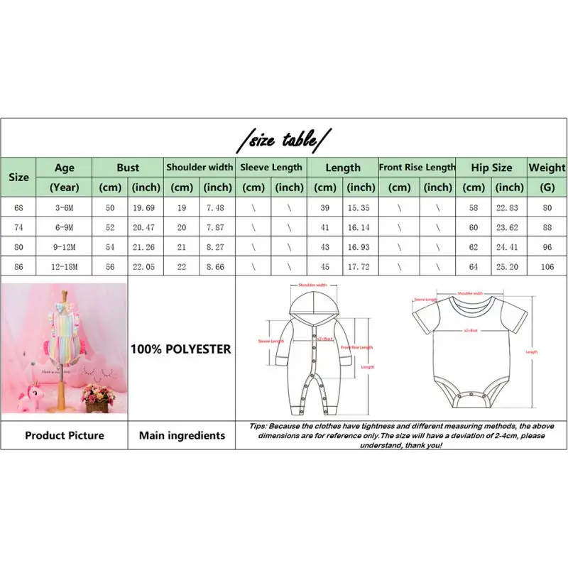 

Summer Infant Toddler Jumpsuits Newborn Baby Girls Clothing Rainbow Stripe Sleeveless Bodysuit Sunsuit Jumpsuit Clothes