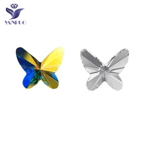 yanruo crystal ab butterfly shapes nail art rhinestones personalised flatback glass colorful stones 3d nails jewelry decoration