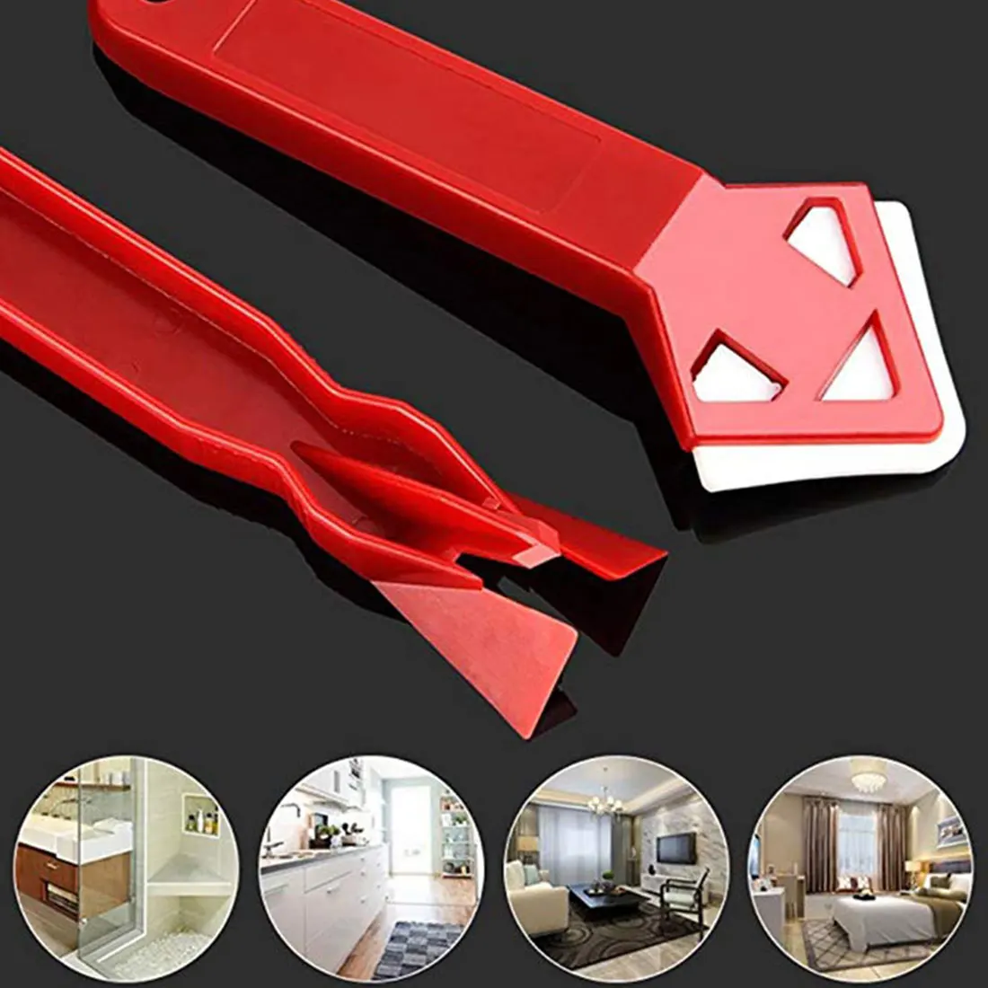 

2 pcs / set Mini Handmade Tools Scraper Utility Practical Floor Cleaner Tile Cleaner Surface Glue Residual Shovel