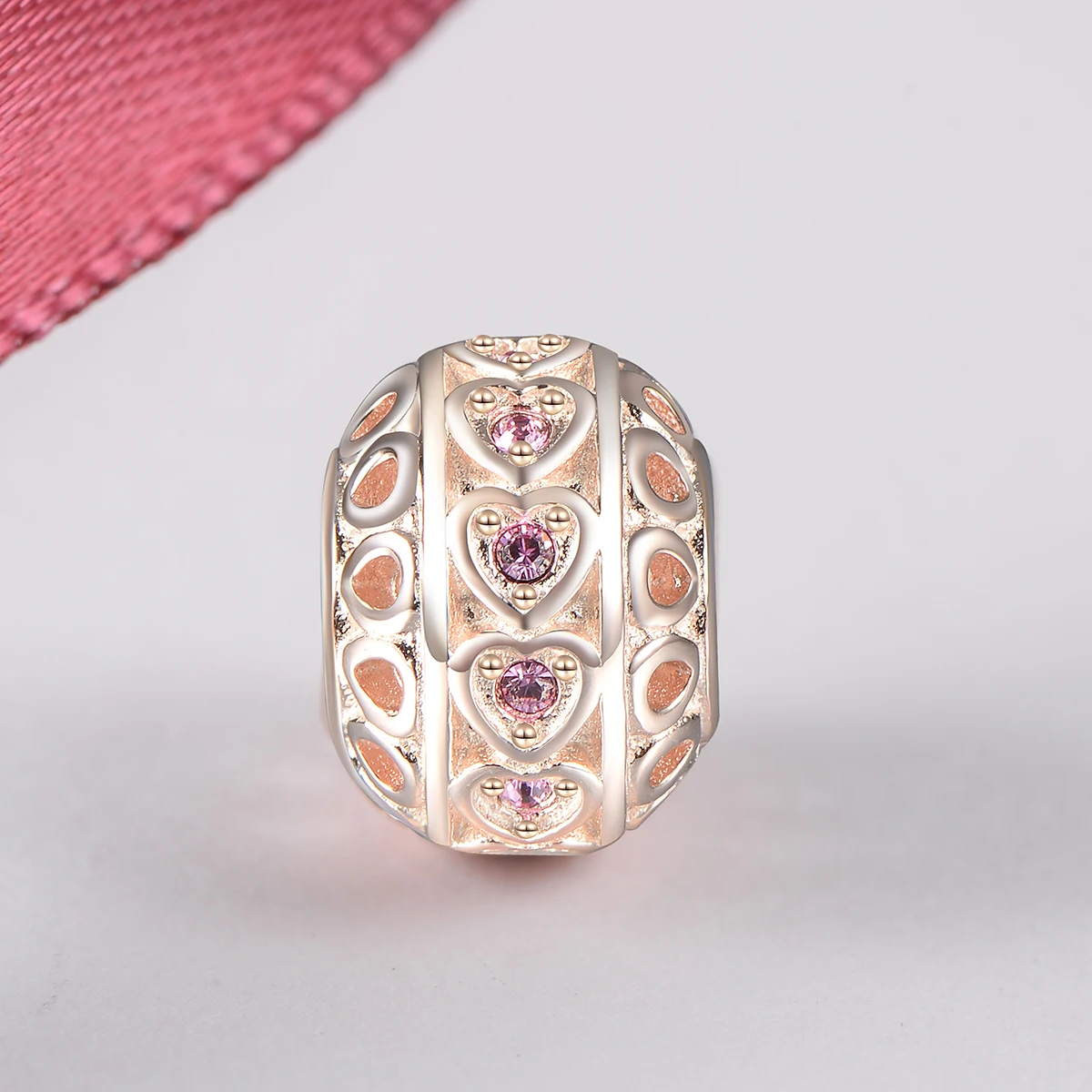 Шармы GW из серебра 925 пробы под розовое золото для оригинального браслета