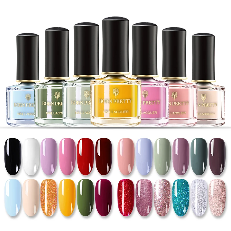 Лак для ногтей серии розовый черный белый 6 мл цветной лак Блестящий дизайна