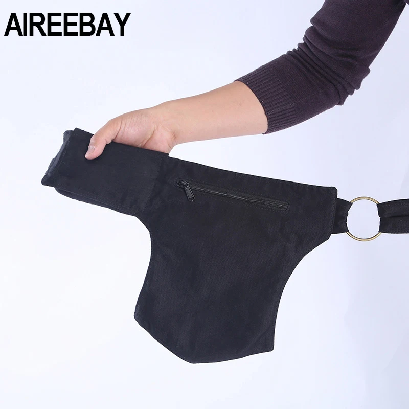 AIREEBAY Женская винтажная поясная сумка тактическая многофункциональная фотография поясные сумки для мужчин хип-хоп богемный стиль сумка для ног