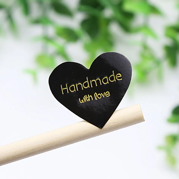 80 шт./лот спасибо черные сердца наклейки для изделий ручной работы сделай сам