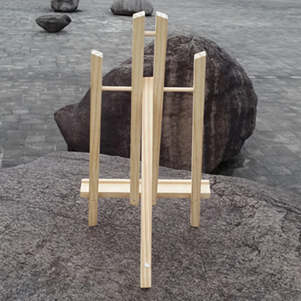 

Kid Wood Painting Stand Foldable Display Drawing Rack for Home Outdoor Park (Small Size)