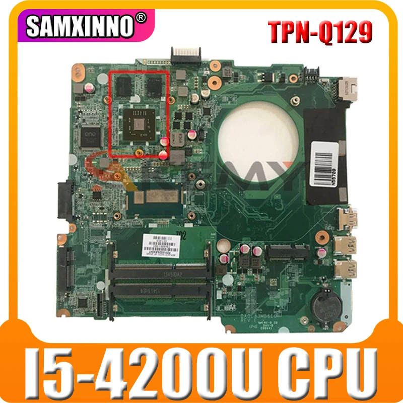 

AKemy Laptop motherboard For HP Pavilion 14-N TPN-Q129 Core I5-4200U 14'6 inch Mainboard DA0U83MB6E0 SR170 216-0841009 RAM