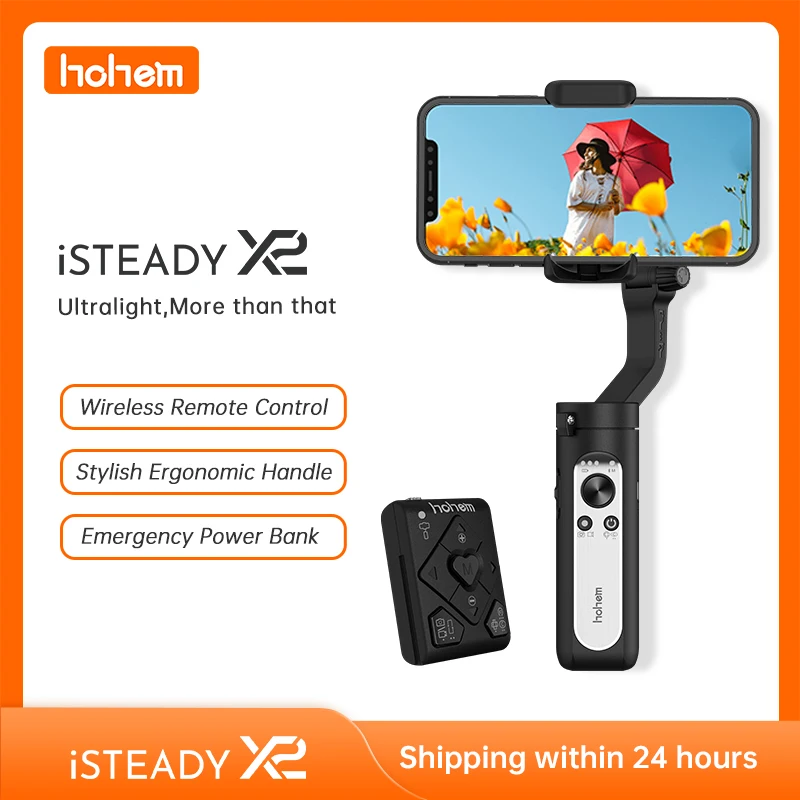 hohem isteady x2 smartphone 3 axis gimbal with remote control foldable handheld phone stabilizer for iphonesamsunghuawei free global shipping