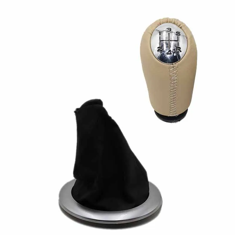 5 speed pair beige Рукоятка рычага переключения передач крышка багажника с рамкой Накладка для Renault Megane 2 MK2 II MK 2 2002-2009 головная ручка переключения Пылезащитная крышка Новинка - Название цвета: 5 speed pair beige