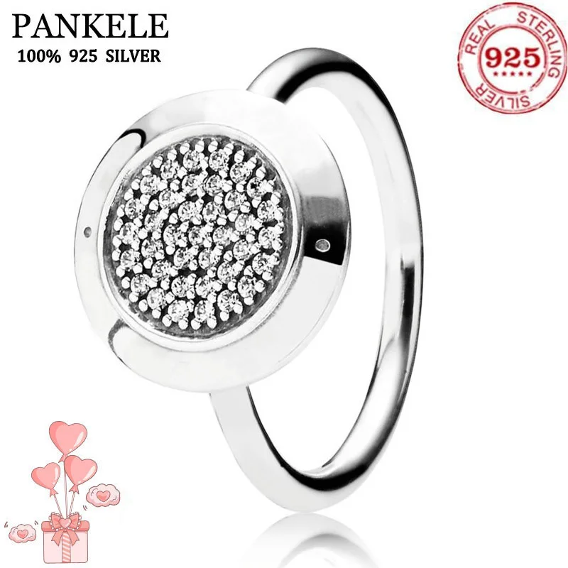 Оригинальное двухцветное кольцо с фирменным логотипом в виде сердца ореола