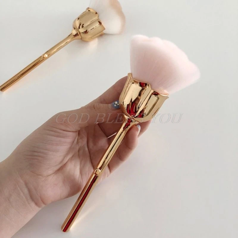 Профессиональная Кисть для макияжа с розовым цветком пудра нанесения пудры